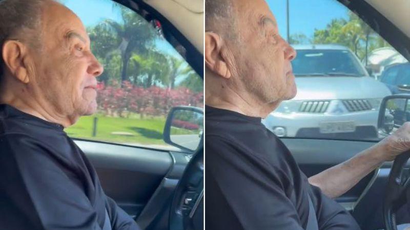 Stenio Garcia no volante aos 92 anos - ReproduoInstagram