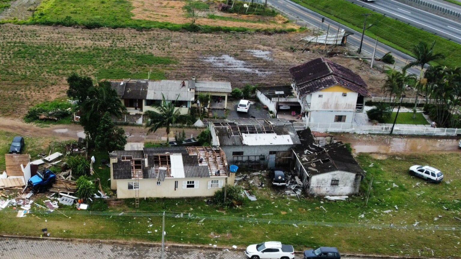 Sombrio decretou emergncia aps tempestade severa Foto DivulgaoSDC
