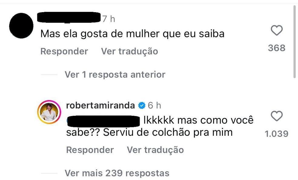Roberta Miranda rebate internauta Foto Instagram