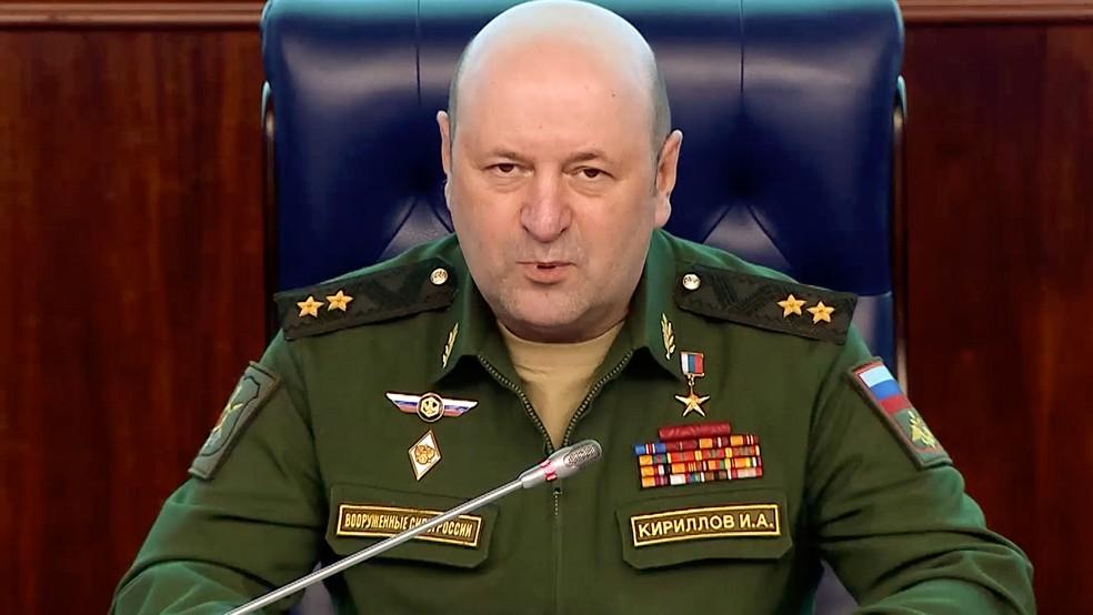 General Igor Kirillov do Ministrio da Defesa da Rssia em imagem de fevereiro de 2023 Foto Servio de Imprensa do Ministrio da Defesa da Rssia via AP
