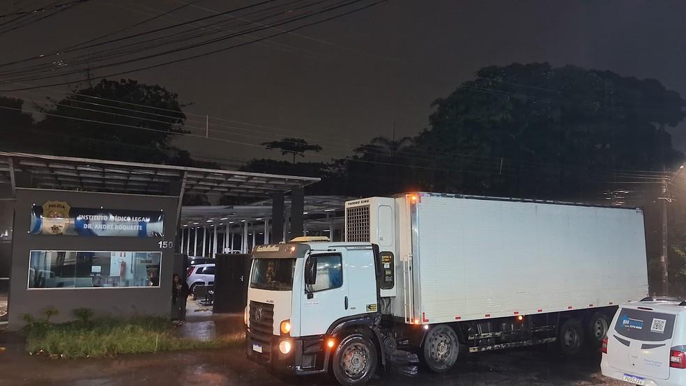 Corpos de vtimas de acidente que matou 41 pessoas chegam ao IML em BH Foto Lucas FrancoTV Globo