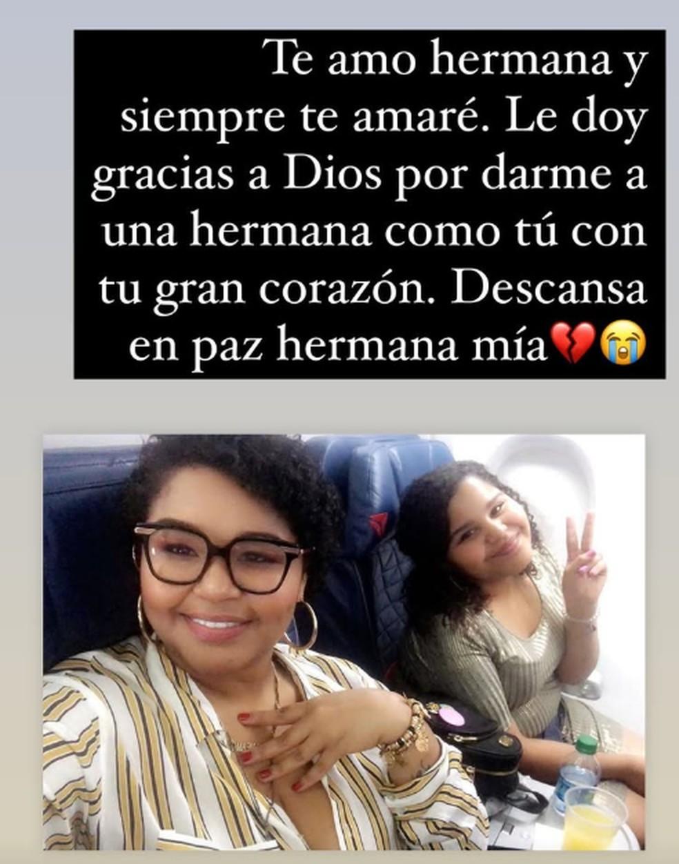A influenciadora dominicana Carol Acosta foi homenageada pela irm mais nova Foto ReproduoInstagram
