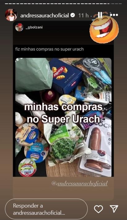 Andressa Urach repostou brincadeira de f