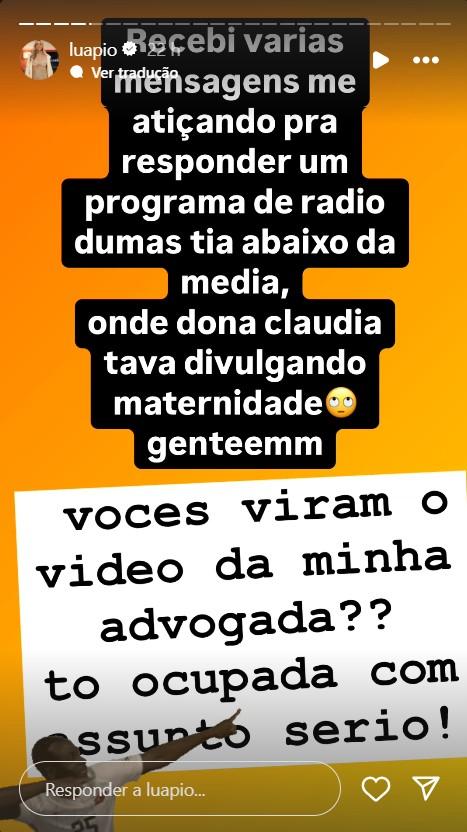 Luana Piovani reage a comentrio de Claudia Raia - ReproduoInstagram