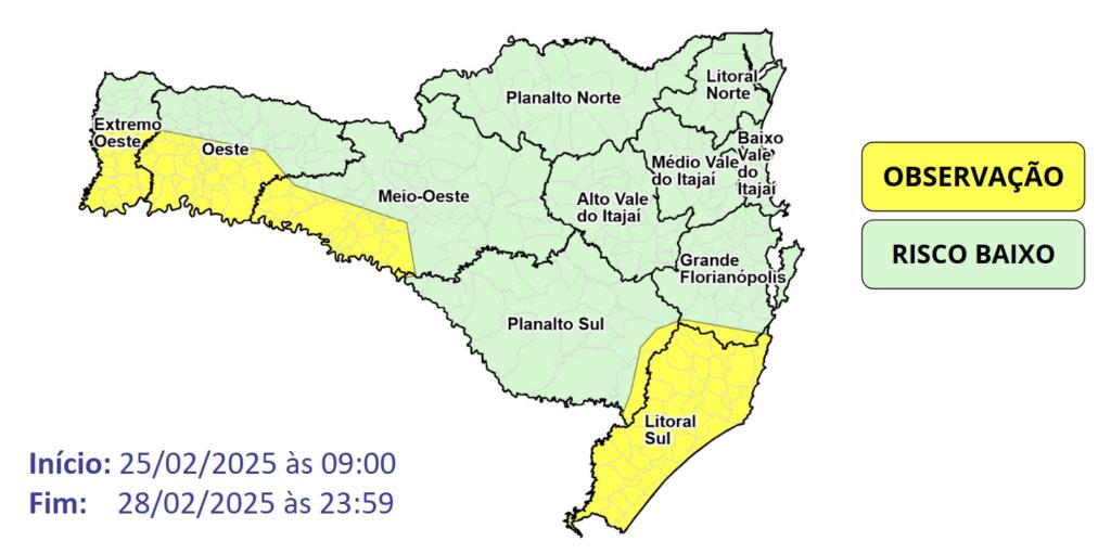 SC ter tardes escaldantes e risco de temporais nos prximos dias
