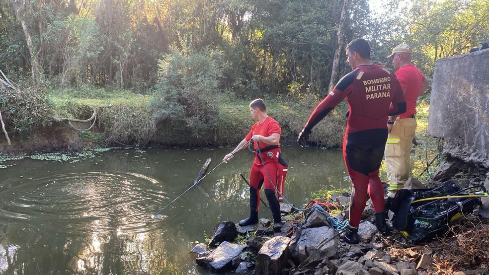 Bombeiros fizeram buscas pelo corpo de Ccero de Sousa Guedes na quinta-feira 15 Foto Corpo de Bombeiros