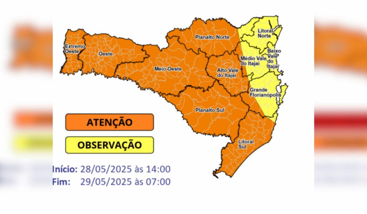 SC est em alerta para frio acentuado - Defesa CivilDivulgaoND