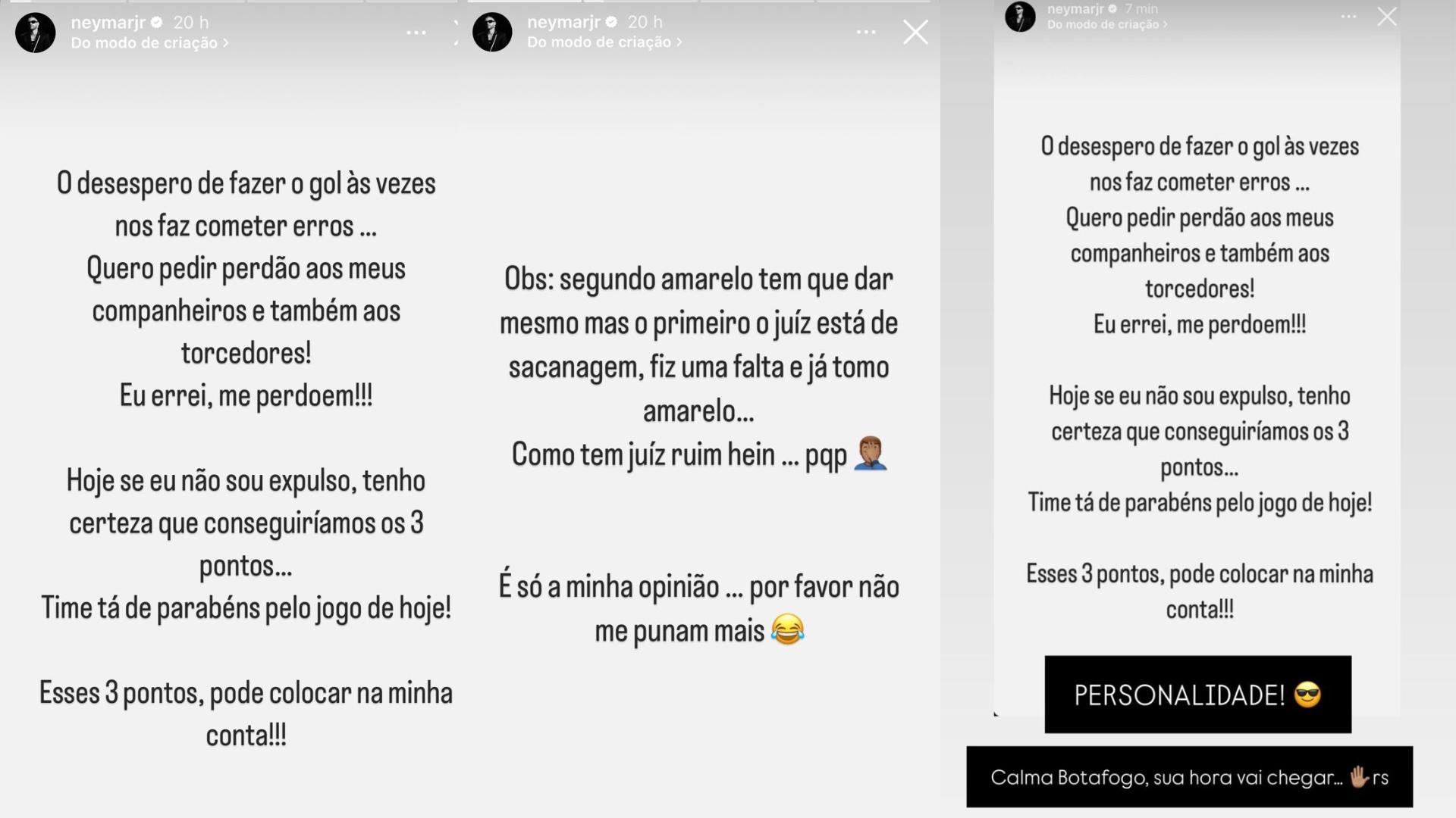 Neymar recebe apoio da irm aps ser expulso de jogo