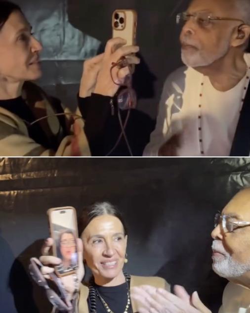 Gilberto Gil recebe chamada de vdeo da filha Preta antes de show em BH