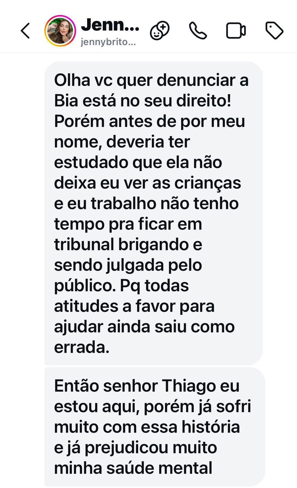 Jenny Miranda sobre guarda de Maysha