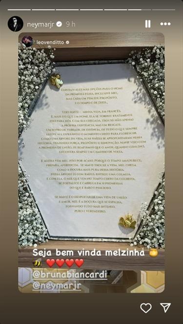 Stories de Neymar no Instagram 