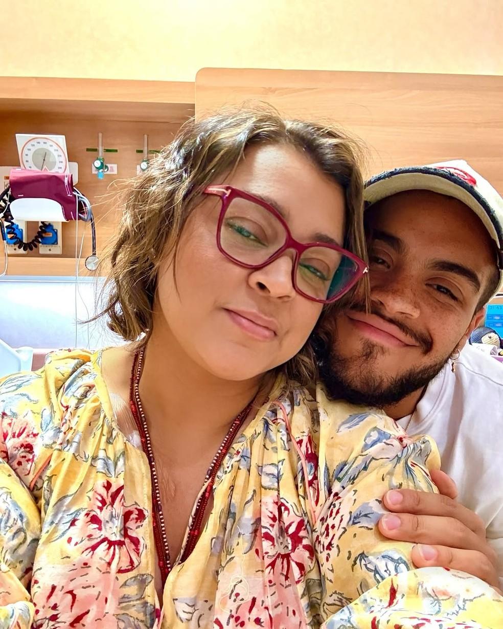 Preta Gil com o filho Francisco ainda hospital Foto ReproduoInstagram