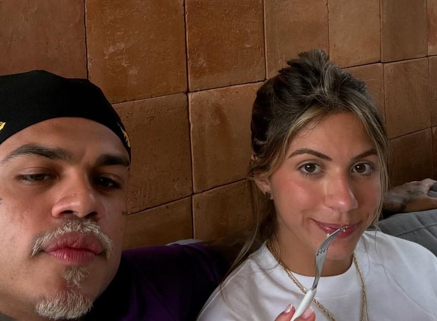 MC cabelinho e a namorada a estudante Giovanna Mendes