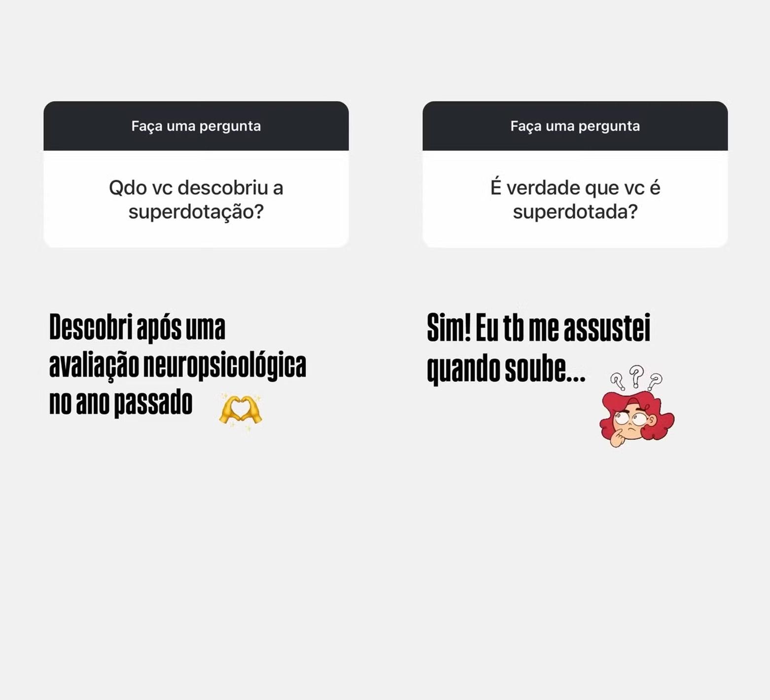Geovanna Tominaga diz que recebeu superdotada Foto Reproduo Instagram 
