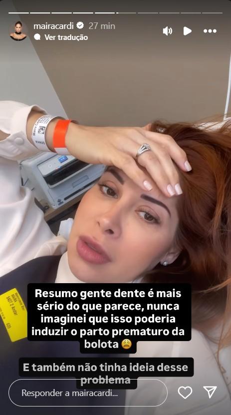 Mara Cardi revela que problema odontolgico pode causar parto - ReproduoInstagram