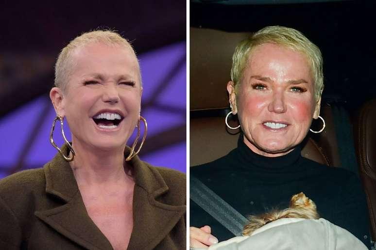 Xuxa no Lady Night Xuxa chegando para aniversrio de Luciano Huck