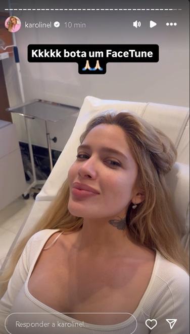 Karoline Lima passa por procedimentos estticos Foto Reproduo intagram karolinel