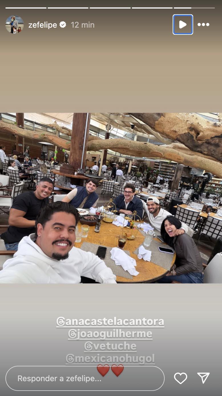 Z Felipe mostra foto de almoo especial - Foto Reproduo Instagram zefelipe