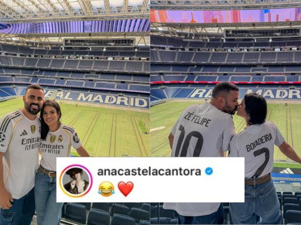Ana Castela reage foto de casal que usou camisas de Boiadeira e Z Felipe do Real Madrid