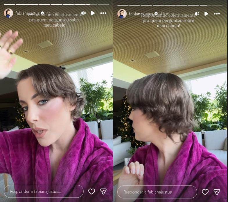 Fabiana Justus mostra seu cabelo - Foto ReproduoInstagram