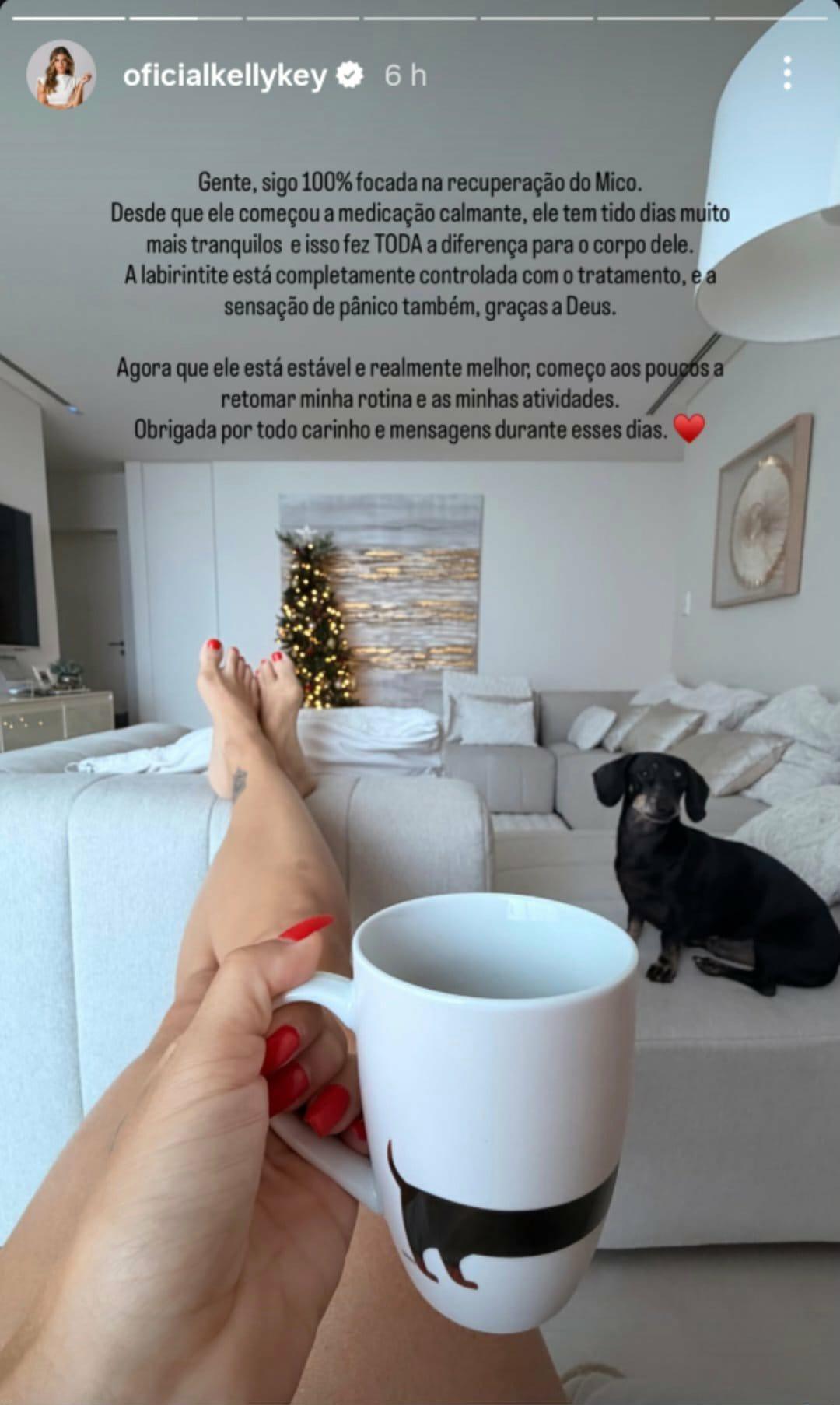 Kelly Key atualiza estado de sade do marido