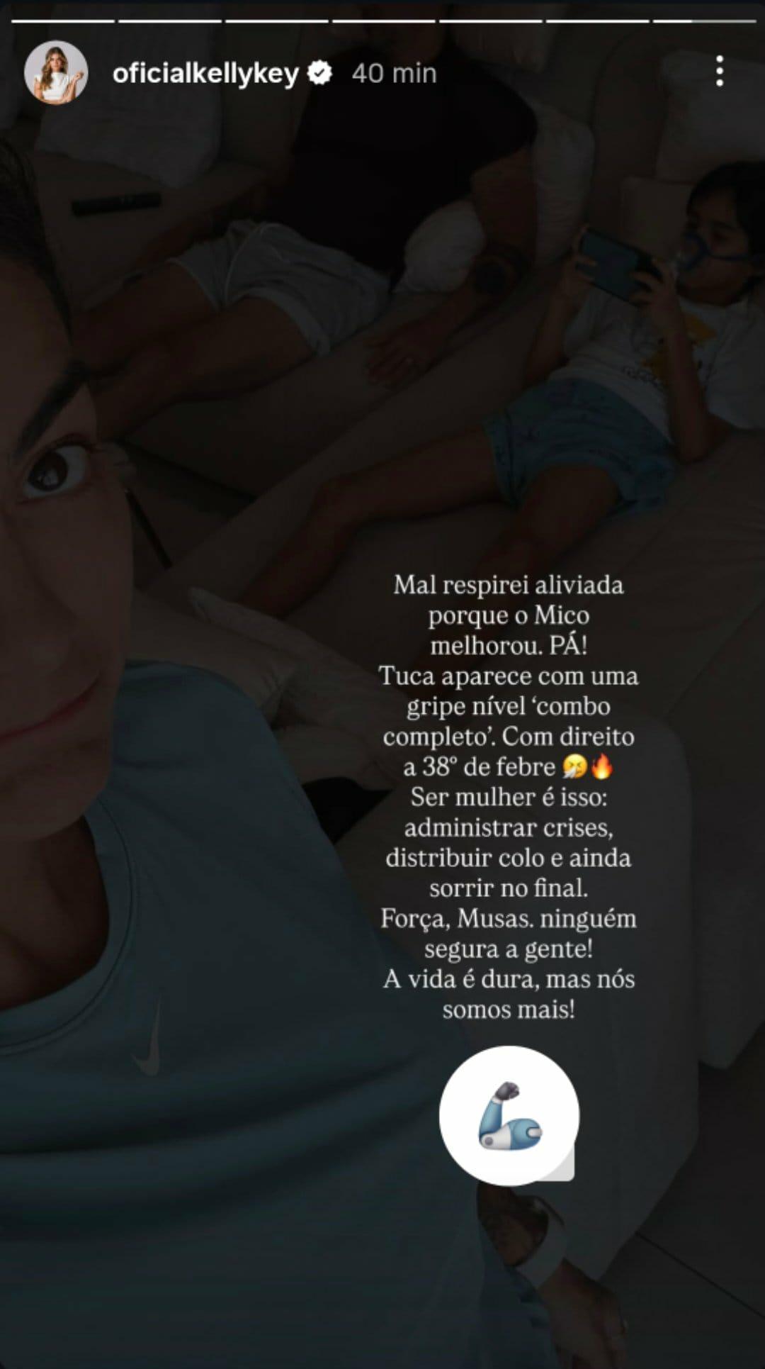 Filho de Kelly Key fica doente
