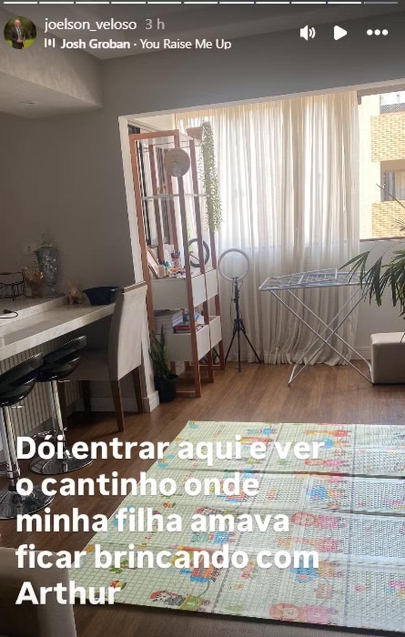 Desabafo do pai de Isabel Veloso - Foto Reproduo Instagram joelson_veloso