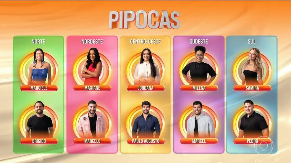 Pipocas do BBB 26 veja os participantes escolhidos Foto Globo