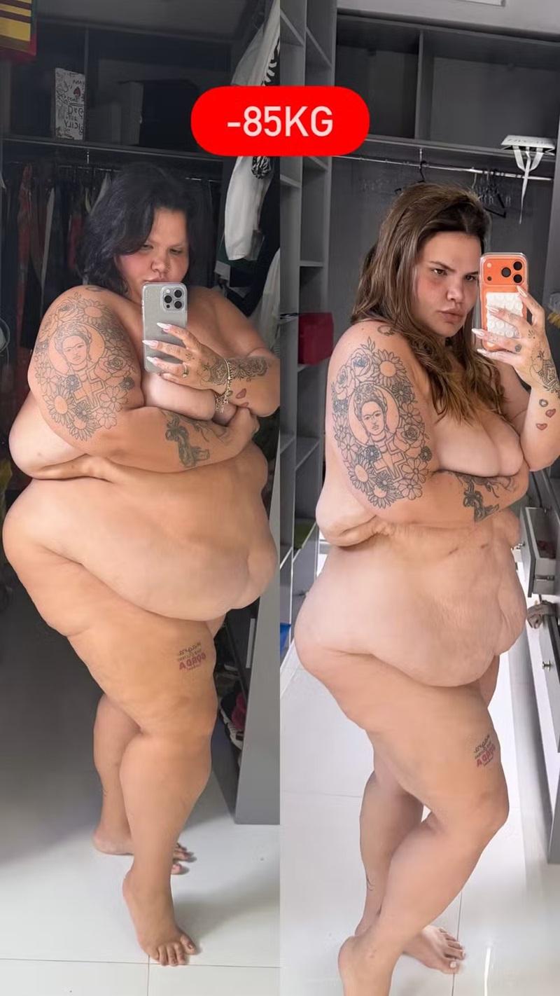 Thais Carla mostra antes e depois Foto Reproduo Instagram thaiscarla