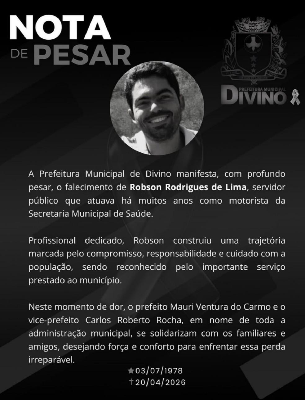 Batida entre ambulncia e carreta deixa dois mortos na BR-116 em Divino Foto Prefeitura Municipal de DivinoRedes Sociais