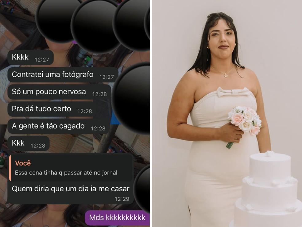 Njylla Duenas Nascimento de 34 anos dir foi morta a tiros no dia do prprio casamento na vspera da cerimnia mulher comemorou unio em mensagem de texto Foto Arquivo pessoal