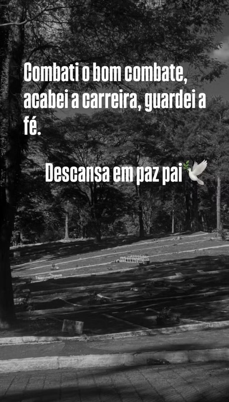 Publicao feita por irm de Rebeca no Instagram confirma morte do pai da ginasta