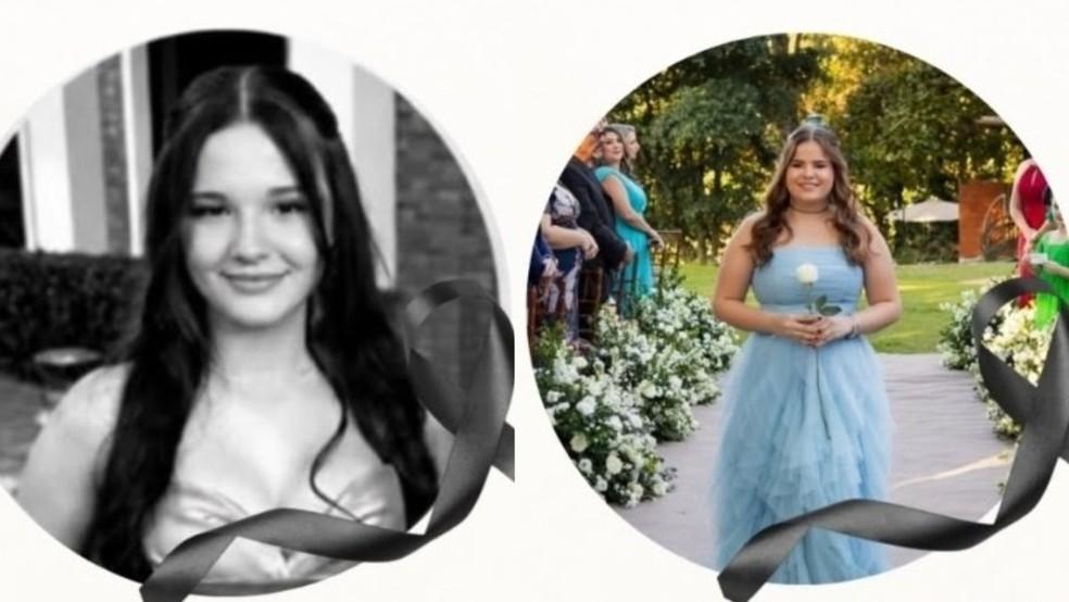 Julia Wolf Datsch de 17 anos e Flavia Werner Saccomori de 18 anos morreram no local Foto Funerria Memorial IguassuReproduo